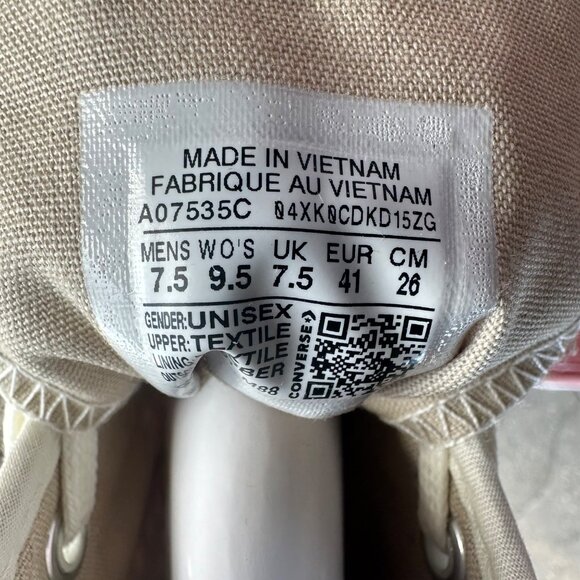 Converse Chuck 70 De Luxe Heel Platform Knit 9.5 Women Shoes Egret Boots A07535C - Picture 11 of 13